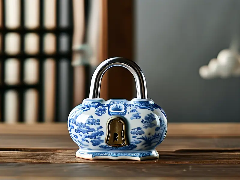 青花瓷锁具象征静态独享IP的防封保护机制_1